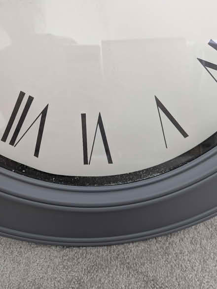 Photo of free Large grey wall clock (Feering) #3