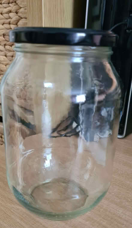 Photo of free large glass jars with lids (1.5 pints volume) (Vale LA1) #1