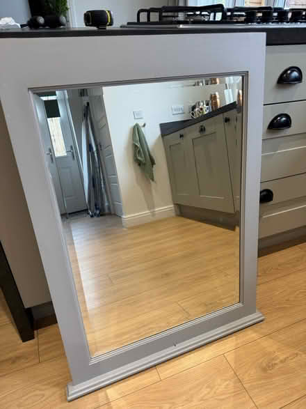 Photo of free Large wood framed bevelled Mirror (HG3) #1