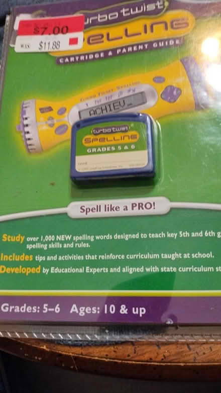 Photo of free Turbot twist spelling cartridge (Allen) #1