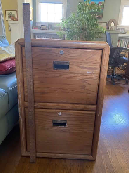 Photo of free Wooden 2-drawer file cabinet (Berkeley) #3