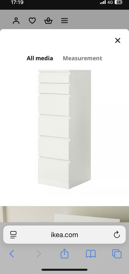 Photo of IKEA white dresser (Bathgate EH4) #1