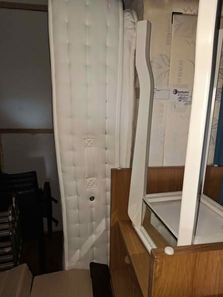 Photo of free Double Mattress and sprung base (Holmes FY5) #4