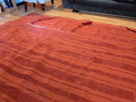 Photo of free Pair of Coloroll Curtains, Dark Red, 160cm wide 210cm tall (Wigton Moor LS17) #1