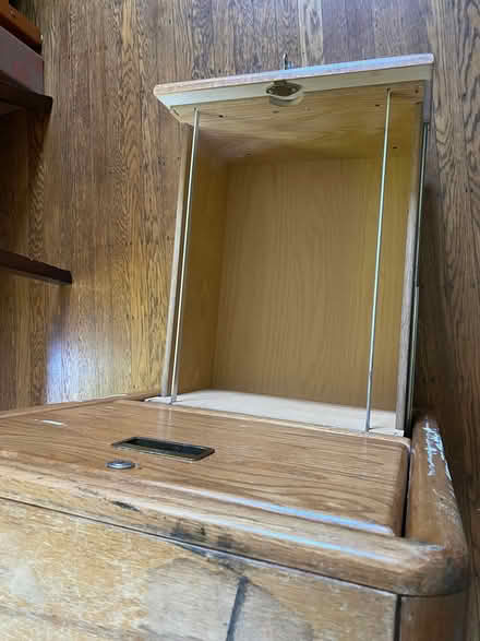 Photo of free Wooden 2-drawer file cabinet (Berkeley) #1