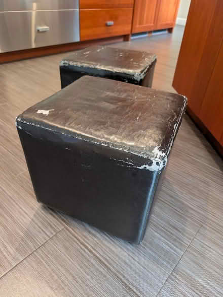 Photo of free 2 faux leather sitting cubes (Off route 62) #3