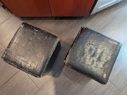 Photo of free 2 faux leather sitting cubes (Off route 62) #2