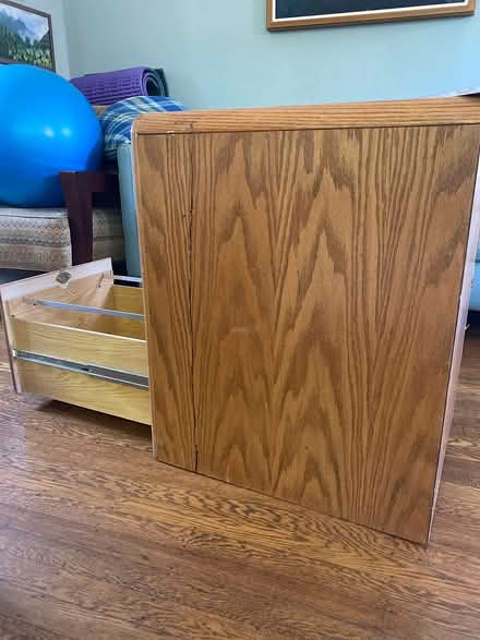 Photo of free Wooden 2-drawer file cabinet (Berkeley) #4