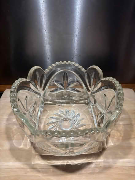 Photo of free Vintage Fruit/Truffle Bowl - Art Deco Pressed Glass 21 cm (Lemsford AL8) #1