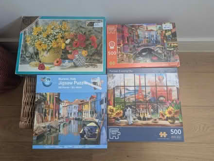 Photo of free Four 500 assorted jigsaws (North Road) #1