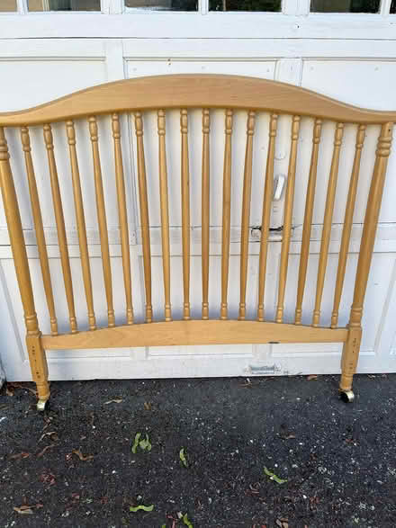 Photo of free white Platform bed and headboards (Near Norwood Center) #3