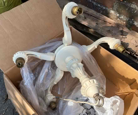 Photo of free Wooden chandelier with all fittings (Eastbourne BN21) #1