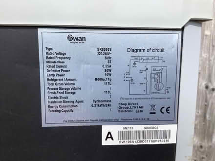 Photo of free Fridge (Star Beech HR9) #3
