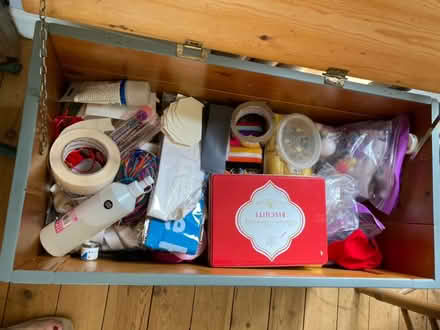 Photo of free Wooden toy box full of craft stuff (Ipswich IP4) #3