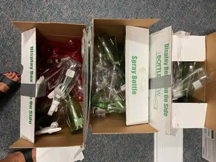 Photo of free 12 boxes of plastic spray bottles (Farmington Hills, MI) #1