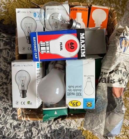 Photo of free Box full of bulbs various bayonet and other types (Kelvedon CO5) #1