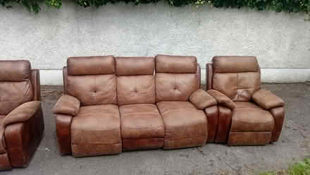 Photo of free Leather recliner couch (Artane dublin 5) #2