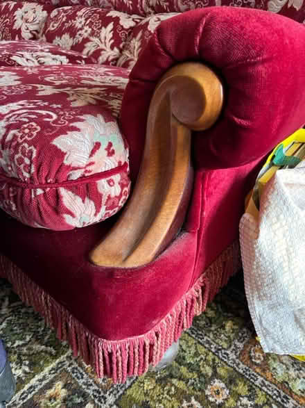 Photo of free 3-Seater Red Sofa (Dartmouth) #1