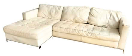 Photo of free Natuzzi Leather L-shaped Sofa (Stone Street TN15) #4
