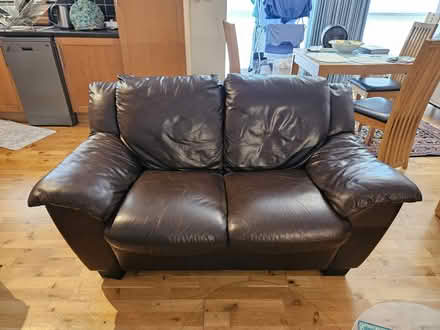 Photo of free 2 leatherette sofas (Cork city centre Lavitts Quay) #1