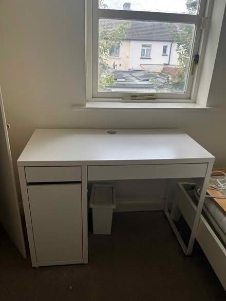 Photo of free Wood & Steel Shells, 2 desks & bed (Dublin) #2