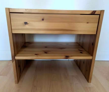 Photo of free Ikea pine bedside/utility table (Lee SE12) #3