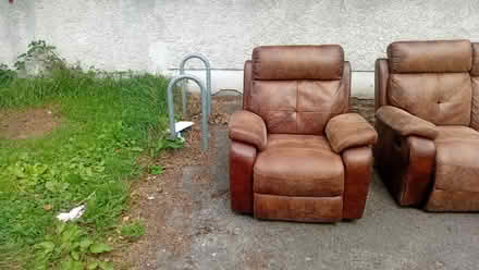 Photo of free Leather recliner couch (Artane dublin 5) #1