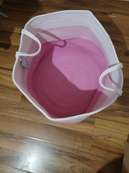 Photo of free Storage basket, pink (Near Dollis Hill Station) #1