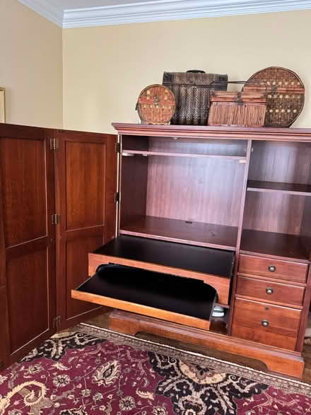 Photo of free Computer Desk Hutch - Solid Wood (FFX/Centreville near Costco) #3