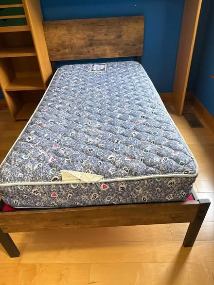 Photo of free Twin mattress and frame (Groton Line; off Rte 225) #1