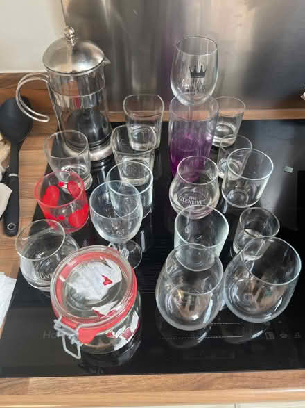 Photo of free Assorted glasses and cafetière (Hucknall, Nottingham NG15) #1