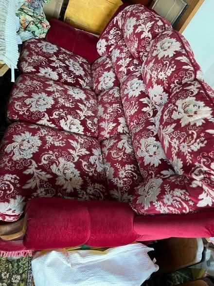 Photo of free 3-Seater Red Sofa (Dartmouth) #3
