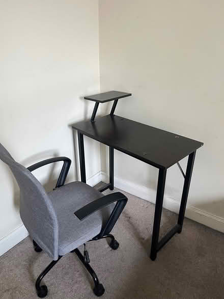 Photo of free Wood & Steel Shells, 2 desks & bed (Dublin) #1