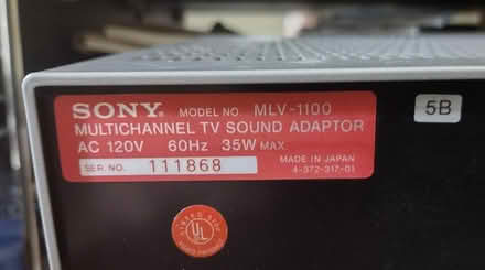 Photo of free Sony Adaptor MLV-1100 (NY) #2
