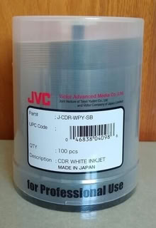 Photo of free Unopened 100-pack of JVC inkjet-printable CD-R disks #1