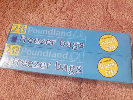 Photo of free New boxes resealable freezer bags (Garston, WD25) #1