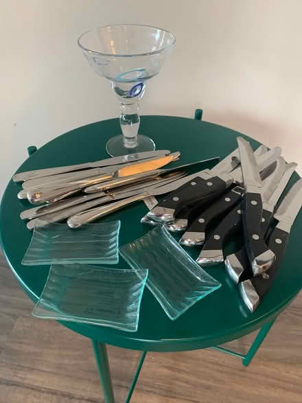 Photo of free Steak knives, glass + sauce dishes (Ashburn) #1