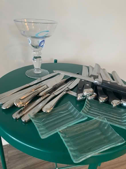 Photo of free Steak knives, glass + sauce dishes (Ashburn) #2