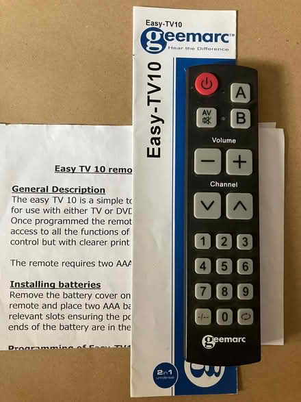 Photo of free Remote control with large buttons (Bisley Road GL5) #1