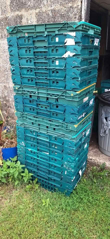 Photo of free Green stackable crates (BH11 9) #1