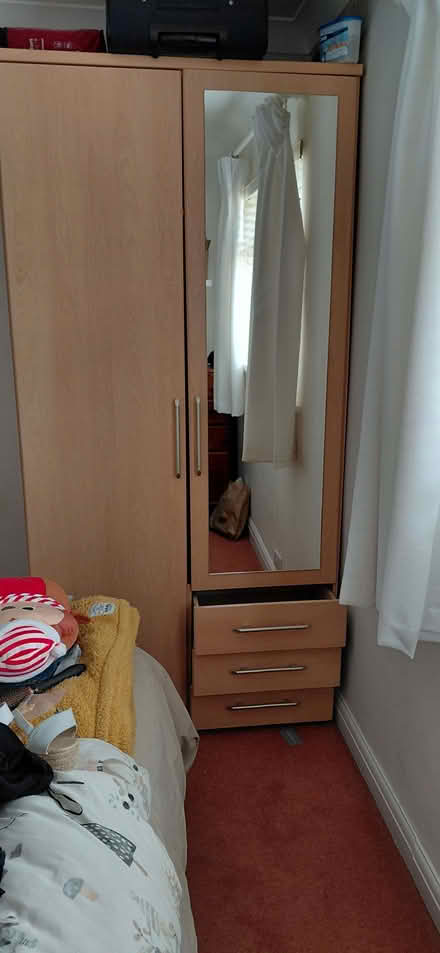 Photo of free Wardrobe with mirror & silver handles (Wallands Park BN7) #2