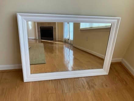 Photo of free Mirror, wood frame painted white (Near I-10 and Thomasville Rd) #1