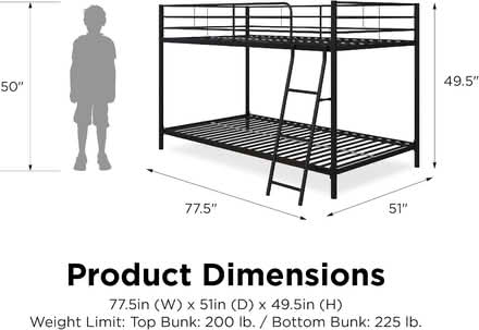 Photo of free Twin over Twin Bunk Bed (Elgin, near Bowes & Nessler) #3