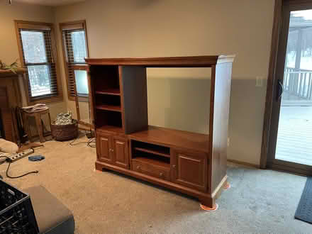 Photo of free Maple entertainment center (Lakeville) #1