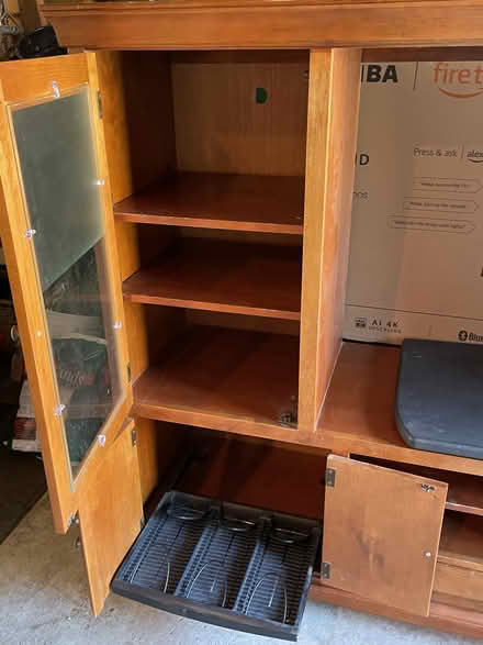 Photo of free Maple entertainment center (Lakeville) #2