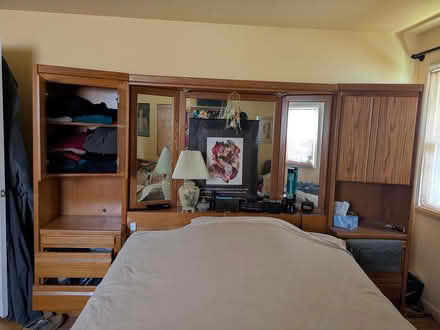 Photo of free Retro style headboard w/storage (Town of Tonawanda) #1
