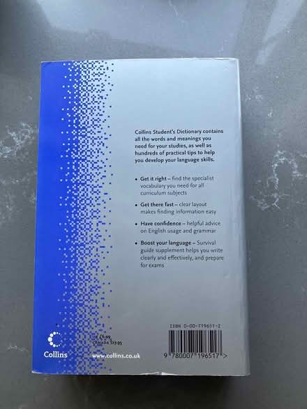 Photo of free Collins students dictionary (Coulsdon, nr, train station) #2