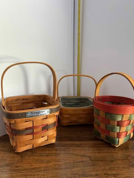 Photo of free Set of 3 small wooden baskets (Owings Mills,MD) #1