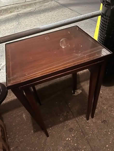 Photo of free Wood side table - curb alert (Upper East Side) #1
