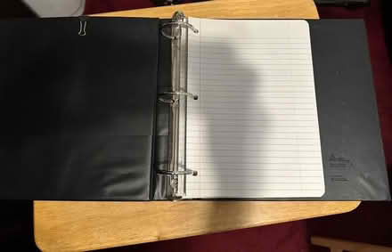 Photo of free Binder full of lined notebook paper (Cedar Grove) #1